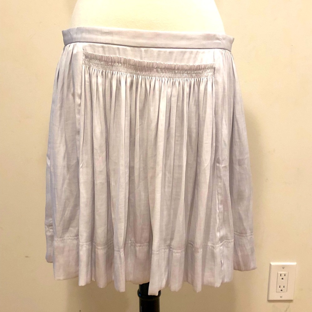Banana Republic silver silk skirt